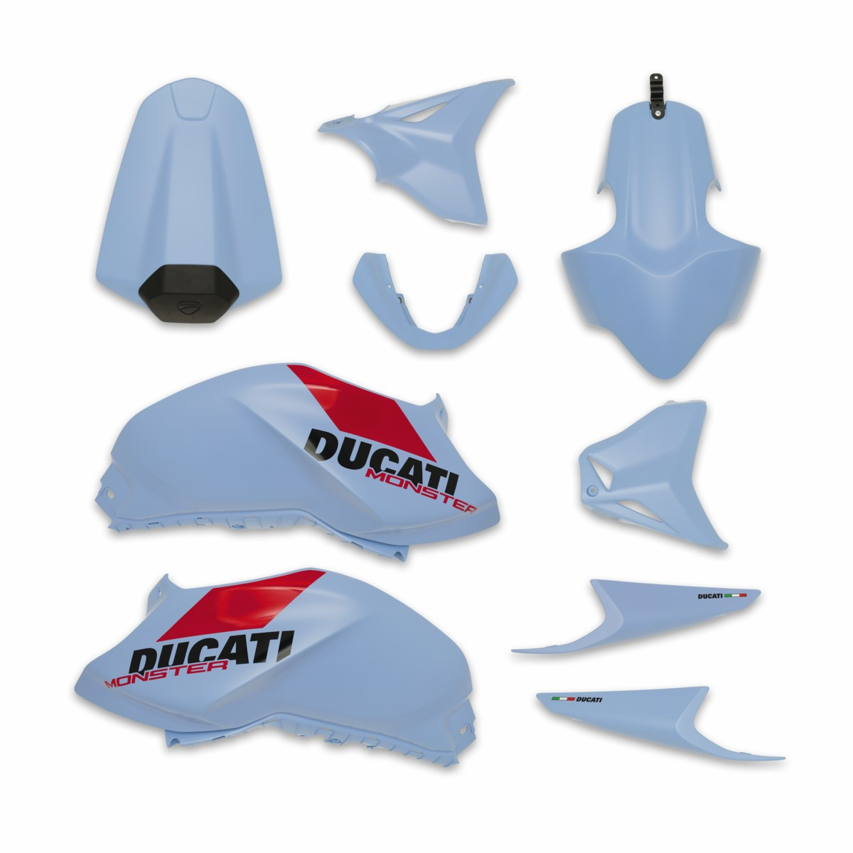 Customised Light Blue fairings.
