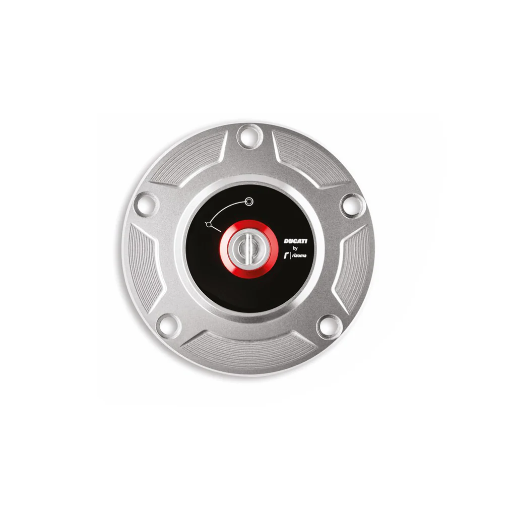 DUCATI BILLET ALUMINUM FUEL TANK CAP – SILVER