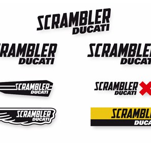 Ducati Scrambler Logo Sticker Set