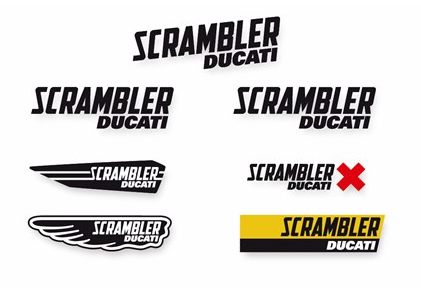 Ducati Scrambler Logo Sticker Set